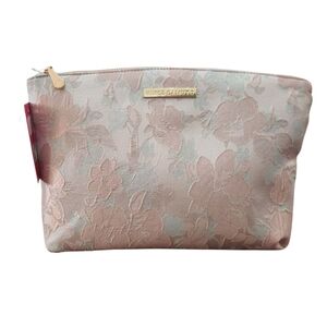 Lg Vince Camuto Floral Cosmetic Bag - Pink and Cream